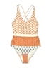 Cupshe Print Orange One Piece Swimsuit Size S - photo 1