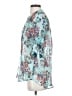 Kut from the Kloth 100% Polyester Floral Teal 3/4 Sleeve Blouse Size S - photo 5