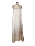 Everlane 100% Polyester Metallic Ivory Cocktail Dress Size 10 - photo 1
