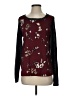 Kaileigh Floral Burgundy Pullover Sweater Size XS - photo 1