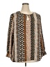 Chenault 100% Polyester Brown Long Sleeve Blouse Size 2X - photo 1
