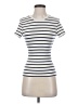 Abercrombie & Fitch Stripes Ivory Short Sleeve Turtleneck Size XS - photo 1