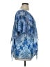 French Bazaar 100% Polyester Blue Short Sleeve Blouse Size XL - photo 4