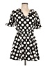 Boohoo Polka Dots Black Casual Dress Size 10 - photo 1