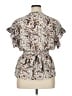 Max Studio 100% Polyester Ivory Short Sleeve Blouse Size XL - photo 2