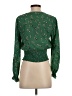 Intermix 100% Silk Green Long Sleeve Silk Top Size S - photo 2