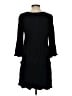 Very J 100% Polyester Solid Black Casual Dress Size S - photo 2