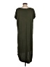 Double Zero Solid Green Casual Dress Size S - photo 2
