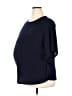 Peek-a-boo Blue 3/4 Sleeve Top Size 1X - photo 1