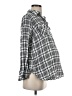 Isabel Maternity 100% Rayon Plaid Gray 3/4 Sleeve Button-Down Shirt Size Sm Maternity - photo 4
