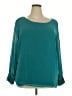 Jennifer Lopez 100% Polyester Teal Long Sleeve Blouse Size 2X - photo 1