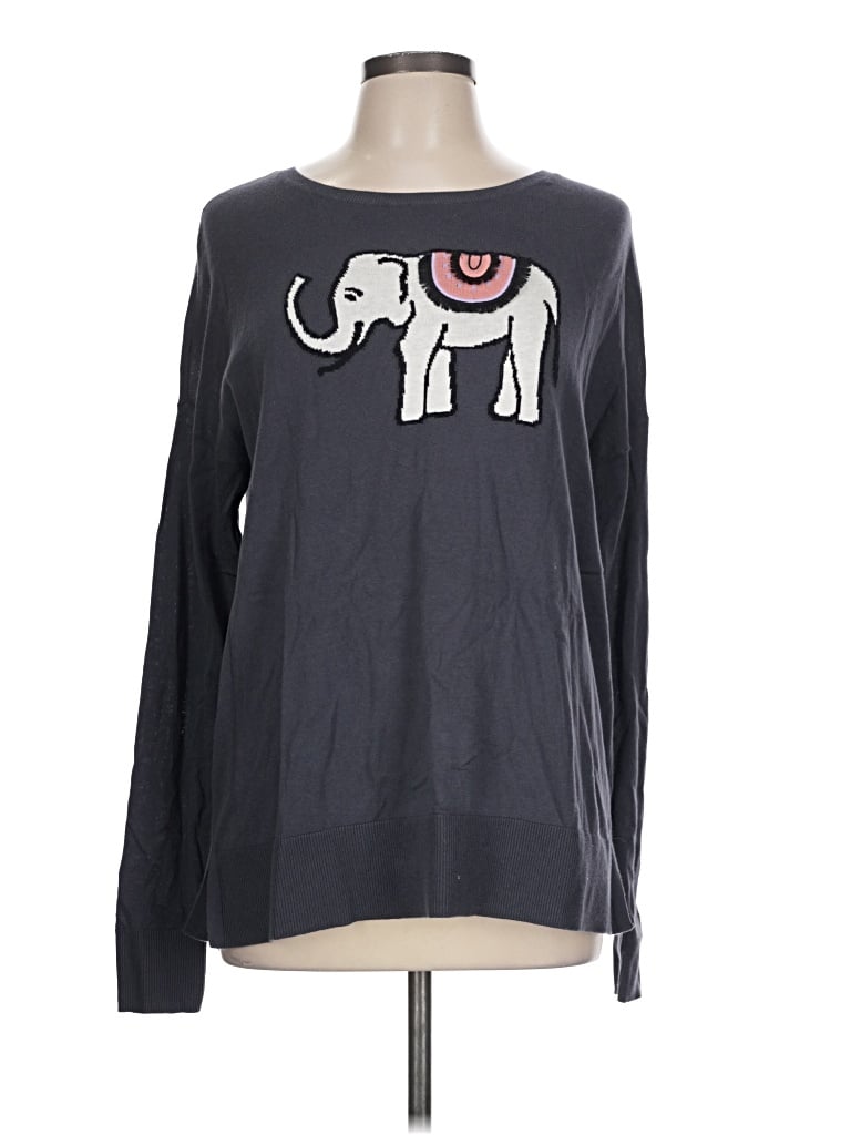 Pre-owned Ann Taylor Loft Sweatshirt In Gray