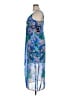 Guess 100% Polyester Paisley Blue Cocktail Dress Size 14 - photo 5