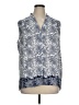 Laundry by Shelli Segal 100% Polyester Paisley Blue Sleeveless Blouse Size XL - photo 1