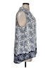 Laundry by Shelli Segal 100% Polyester Paisley Blue Sleeveless Blouse Size XL - photo 4