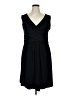 Lands' End Solid Black Cocktail Dress Size XL - photo 1
