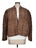 Something Navy 100% Viscose Animal Print Brown Blazer Size L - photo 1