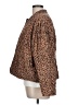 Something Navy 100% Viscose Animal Print Brown Blazer Size L - photo 5