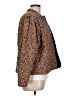 Something Navy 100% Viscose Animal Print Brown Blazer Size L - photo 4