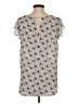 Ann Taylor LOFT Outlet 100% Polyester Ivory Short Sleeve Blouse Size S - photo 2