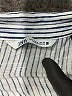 Zara Stripes Blue 3/4 Sleeve Button-Down Shirt Size M - photo 7