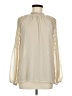 DR2 100% Polyester Ivory Tan Long Sleeve Blouse Size S - photo 1