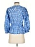 Primark 100% Cotton Blue 3/4 Sleeve Blouse Size 4 - photo 2