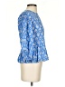 Primark 100% Cotton Blue 3/4 Sleeve Blouse Size 4 - photo 4