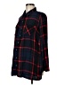 Isabel Maternity 100% Rayon Plaid Red Long Sleeve Button-Down Shirt Size Med Maternity - photo 1