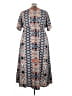 Unbranded 100% Polyester Print Blue Casual Dress Size 4X - photo 2