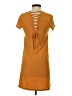 Unbranded Solid Orange Casual Dress Size XS - photo 2