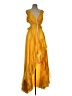 Mac Duggal 100% Polyester Yellow Cocktail Dress Size 10 - photo 1
