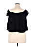 Mossimo Supply Co. 100% Rayon Black Short Sleeve Top Size XXL - photo 2