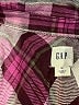 Gap 100% Rayon Plaid Purple Long Sleeve Button-Down Shirt Size M - photo 7