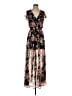 Lulus 100% Polyester Floral Black Green Cocktail Dress Size S - photo 1