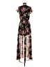 Lulus 100% Polyester Floral Black Green Cocktail Dress Size S - photo 2
