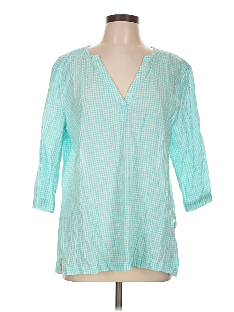 Pre-owned Lulu-b 3/4 Sleeve Blouse In Teal