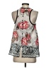 Angie 100% Cotton Gray Sleeveless Blouse Size S - photo 2