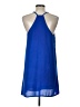 Infinity 100% Polyester Solid Blue Casual Dress Size L - photo 2