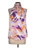 Tua 100% Polyester Purple Sleeveless Blouse Size L - photo 1