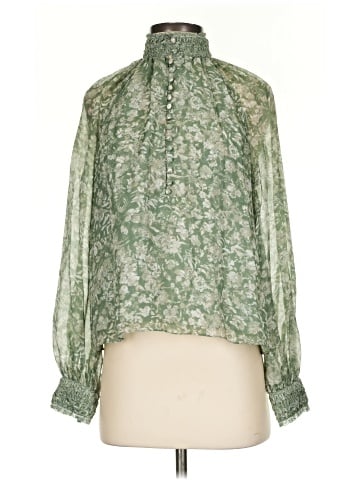 Intermix Long Sleeve Silk Top (view 1)