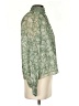 Intermix 100% Silk Green Long Sleeve Silk Top Size 4 - photo 4