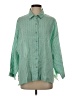 Blanque Stripes Green 3/4 Sleeve Button-Down Shirt Size 0 - photo 1