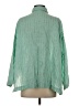 Blanque Stripes Green 3/4 Sleeve Button-Down Shirt Size 0 - photo 2