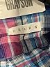 Grayson 100% Cotton Plaid Blue Long Sleeve Button-Down Shirt Size Med (3) - photo 9