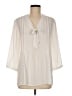 Chico's 100% Polyester Ivory 3/4 Sleeve Blouse Size Med (1) - photo 1