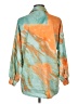 Unbranded Tie-dye Orange 3/4 Sleeve Blouse Size L - photo 2