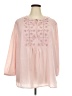 Signature 100% Polyester Pink Long Sleeve Blouse Size 2X - photo 1