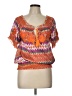 Joy Joy Orange Short Sleeve Blouse Size L (estimated) - photo 1