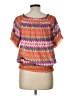 Joy Joy Orange Short Sleeve Blouse Size L (estimated) - photo 2